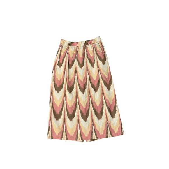 NWT Faherty Whitley Skirt Small Desert Ikat Artisan Midi Pockets Boho Style - Picture 5 of 10